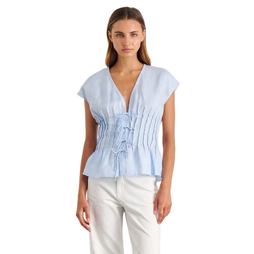 JAG Delphine Linen Pintuck Blouse